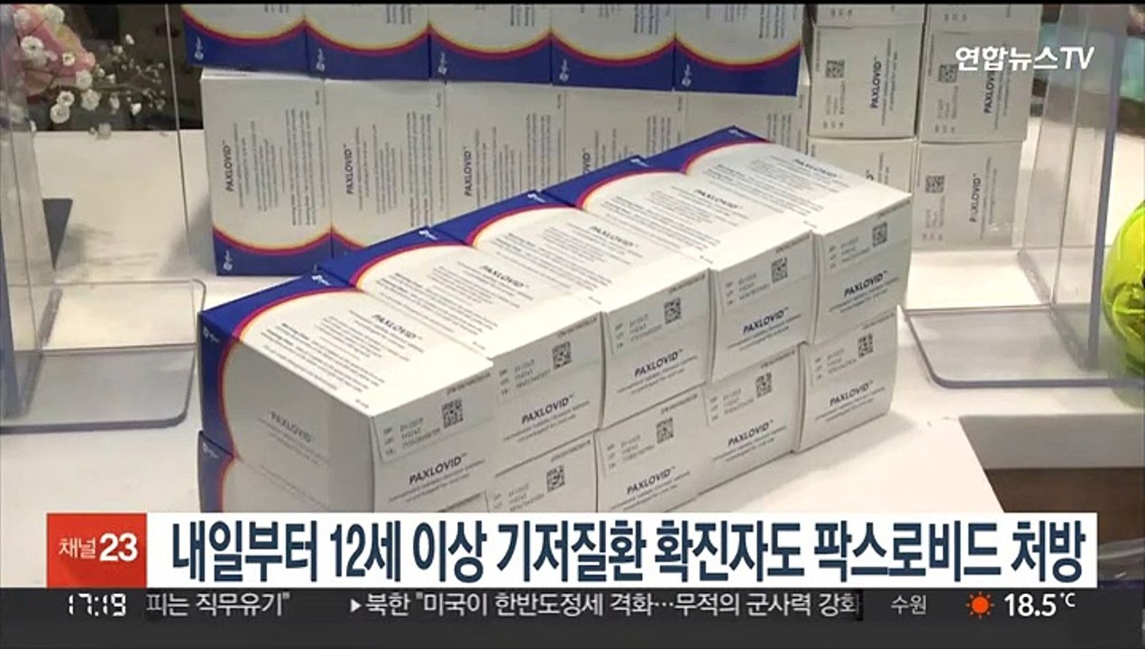 내일부터 기저질환 있는 12세 이상 확진자도 팍스로비드 처방
