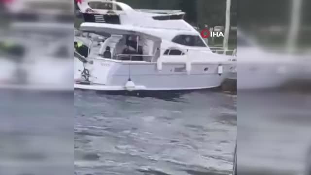 Bebek Sahili'nde alkollü şahıs yattan denize düştü