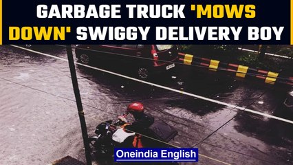 Скачать видео: BBMP garbage truck mows down Swiggy delivery boy in Bengaluru, fourth death in 2 months | OneIndia