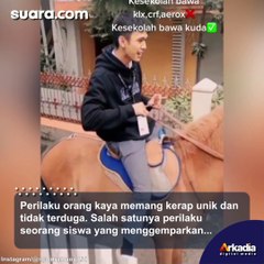 Viral! Siswa Ini Berangkat ke Sekolah Pakai Transportasi Unik