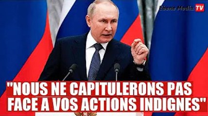 Poutine : "Il n'y aura pas de capitulation de la Russie en Ukraine"