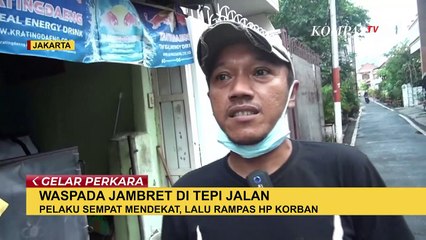 Detik-detik Aksi Jambret di Kemayoran Curi Ponsel Milik Siswi SMP Terekam CCTV