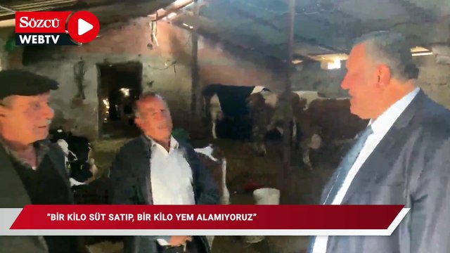 Bir kilo süt satıp, bir kilo yem alamıyoruz diyen çiftçi, hayvanları kesime gönderiyor