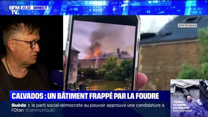 Calvados: incendie dans un bâtiment frappé par la foudre