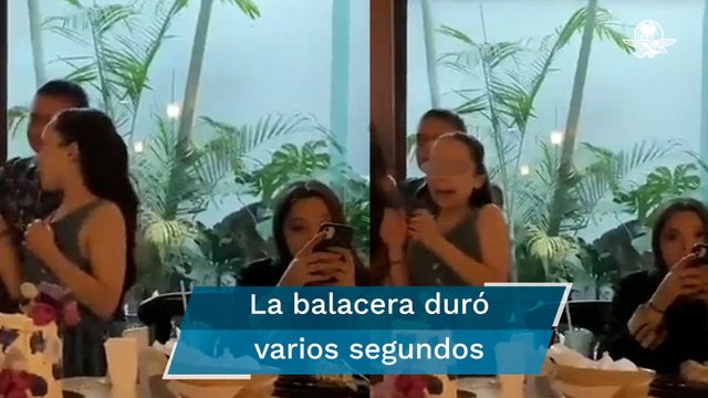 Pistoleros acribillan a dos comensales en un restaurante de Michoacán, balacera quedó grabada