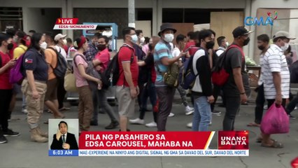 Pila ng pasahero sa EDSA Carousel, mahaba na | UB