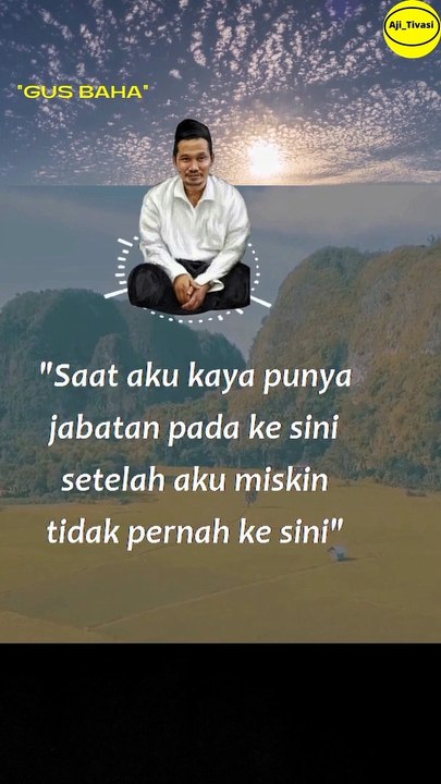 GUS BAHA||Teman Melupakanmu Saat Jatuh Miskin || Ngaji 1 Menit Gus Baha