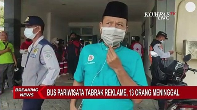 Bus Pariwisata Tabrak Reklame di Tol Surabaya-Mojokerto KM 712, 13 Penumpang Meninggal Dunia