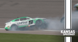 Chase Elliott loses a tire, spins at Kansas Speedway