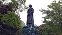 A statue of former prime minister Margaret Thatcher has been vandalised hours after it was erected