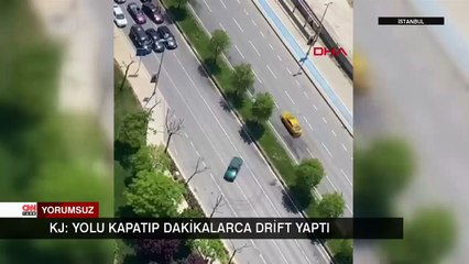 Düğün konvoyunda yolu kapatarak drift yaptı