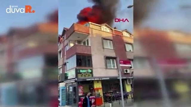 Mangal yanarken çatı katı da yandı
