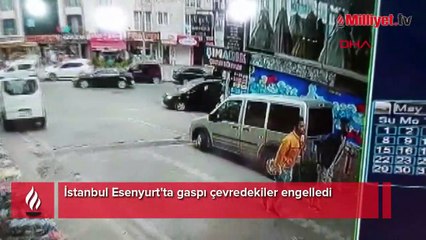 Esenyurt'ta gaspı çevredekiler engelledi