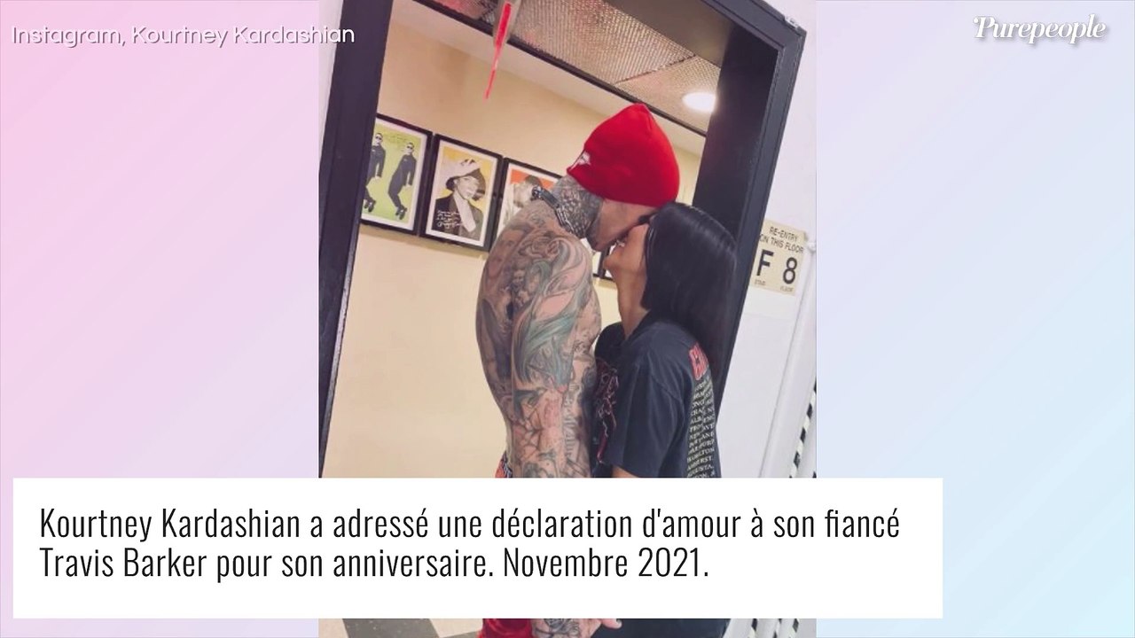 Kourtney Kardashian et Travis Barker unis par le mariage civil : robe blanche courte et très décolletée