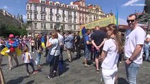 Manifestantes de todo el mundo reclaman el fin del asedio de Mariúpol
