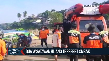 Video herunterladen: 2 Wisatawan Terseret Ombak Pantai Pelabuan Ratu