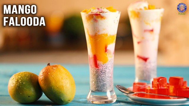 Mango Falooda Recipe | How To Make Falooda At Home | Summer Desserts | Mango Recipes | Ruchi