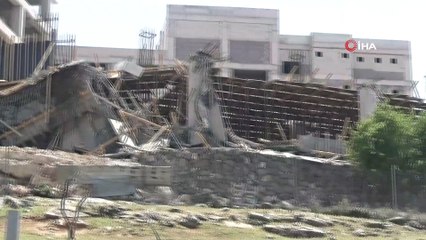 Kolonları patlayan inşaatta can pazarı! Yaralılar var