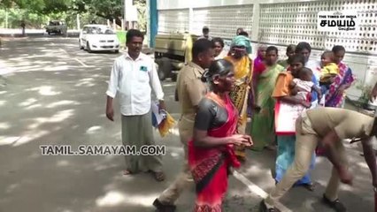 மதம் மாற சொல்லி டார்ச்சர்; தீக்குளிக்க முயன்ற பெண்ணால் பரபரப்பு!!