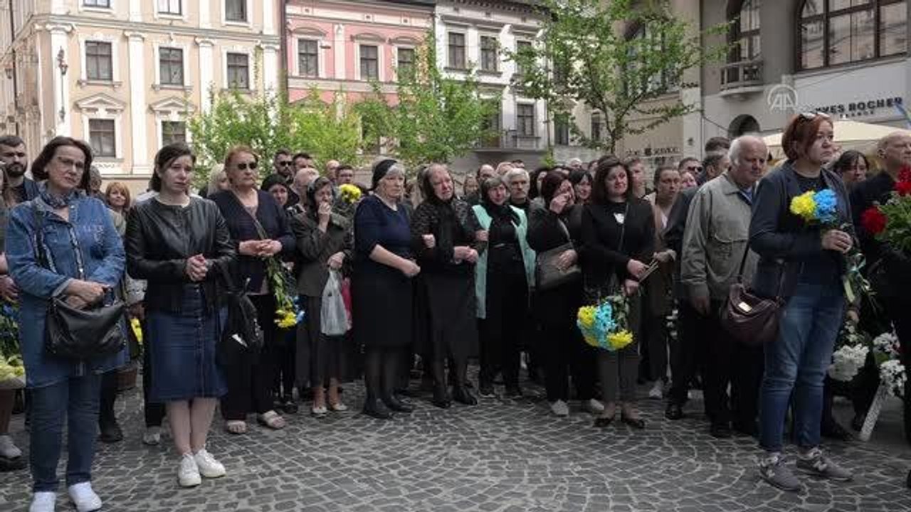 Ukraynalı askerin cenaze töreni