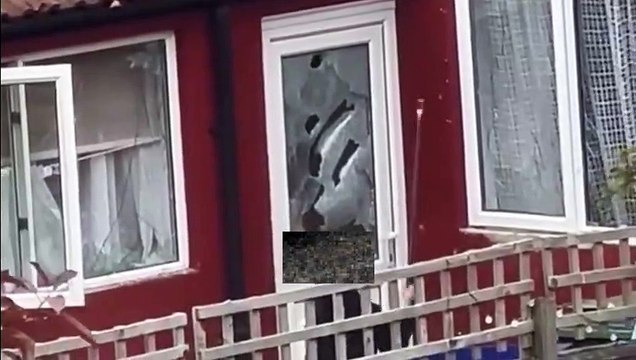 Yobs smash up a house in Doncaster