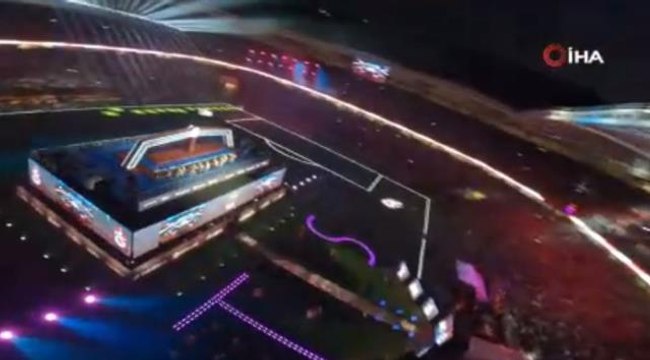 Trabzonspor'un, Medical Park Stadyumu'ndaki şampiyonluk kutlamaları drone ile görüntülendi