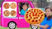 Emma Jannie and Friends Pizza Drive Thru Food Toys Episodes for Kids