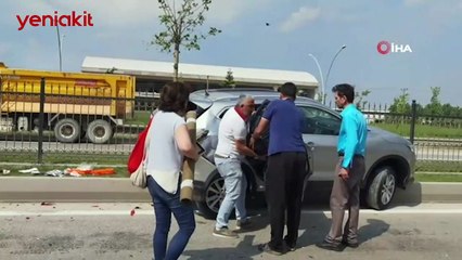 Kazada yaralanan kadın hastaneye gitmeden önce bakın ne istedi!
