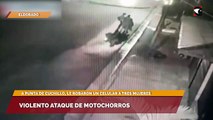Violento ataque de motochorros