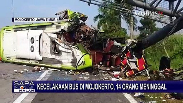 Beginilah Kronologi Tragedi Bus Tabrak Reklame di Tol Surabaya-Mojokerto yang Tewaskan 14 Orang!