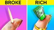 RICH VS BROKE Cool Funny Situations and Hacks By 123 GO GOLD