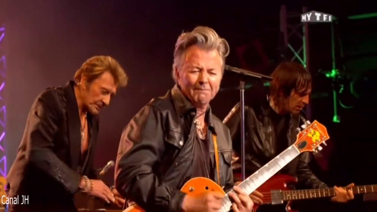 Johnny Hallyday et Brian Setzer - Hi-heel sneakers - Concert Privé Au Théâtre De Paris 2013