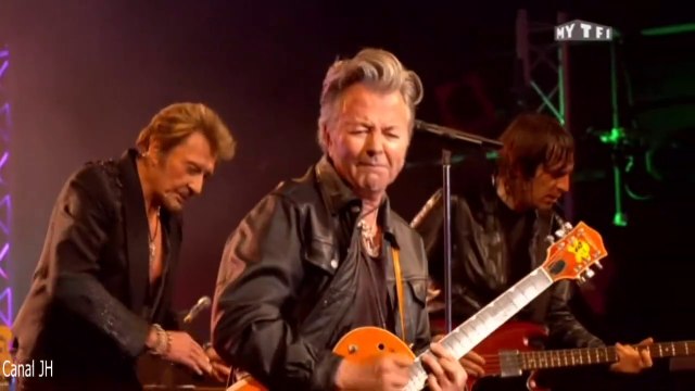 Johnny Hallyday et Brian Setzer - Hi-heel sneakers - Concert Privé Au Théâtre De Paris 2013