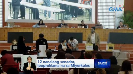2 nanalong senador, ipoproklama na sa Miyerkules | Saksi