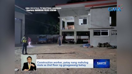 Construction worker, patay nang mahulog mula sa 2nd floor ng ginagawang bahay | Saksi