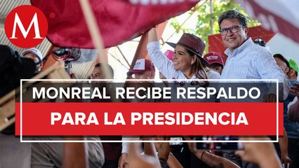 Al grito de "¡Presidente!, ¡Presidente!", Monreal recibe respaldo en Quintana Roo