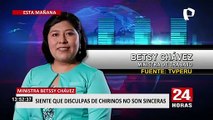 Betssy Chávez: Disculpas de Patricia Chirinos no la eximen de su acción, debería ser sancionada