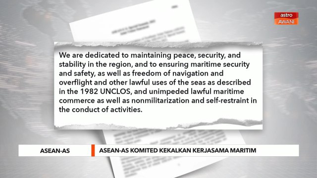 ASEAN-AS | Komited kekalkan kerjasama Maritim