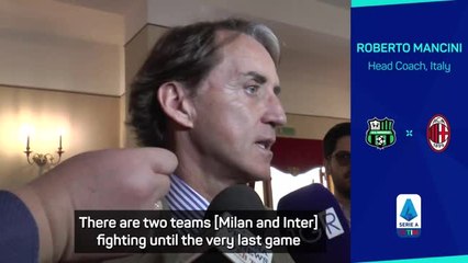 Mancini relishing excitement of Serie A title race
