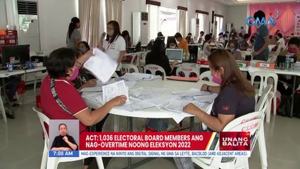 ACT: 1,036 electoral board members ang nag-overtime noong Eleksyon 2022 | UB