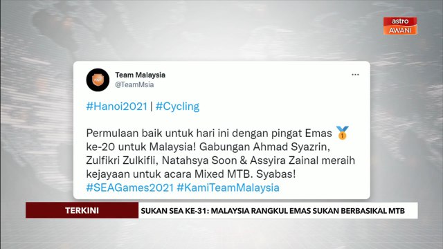 [TERKINI] Sukan SEA ke-31: Malaysia rangkul emas sukan berbasikal MTB
