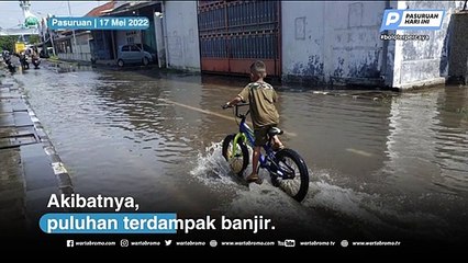Banjir Rob Rendam Belasan Rumah di Pesisir Pasuruan