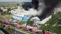 Son Dakika! Arnavutköy'de büyük fabrika yangını: Alev alev yanan fabrikadan patlama sesleri duyuldu