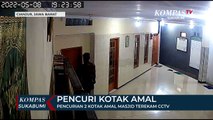 Pencurian 2 Kotak Amal Masjid Terekam CCTV