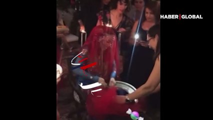 Demet Evgar'ın kına gecesi... Karnı burnunda göbek attı!