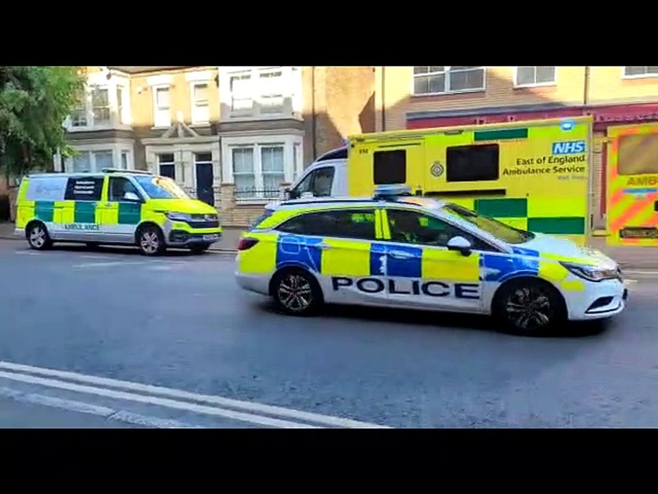 Emergency services attend an incident on Broadw...