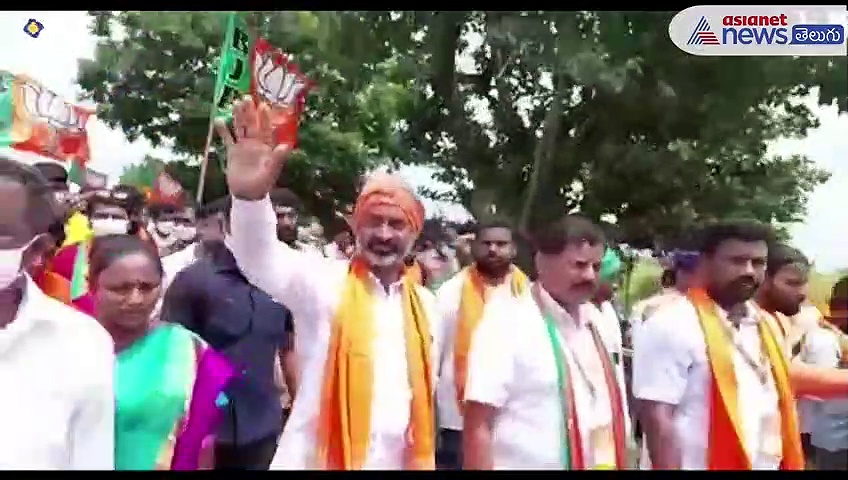 #Prajasangramayatra:కేటీఆర్ ఇలాకాలో బండి సంజయ్ పాదయాత్ర షురూ