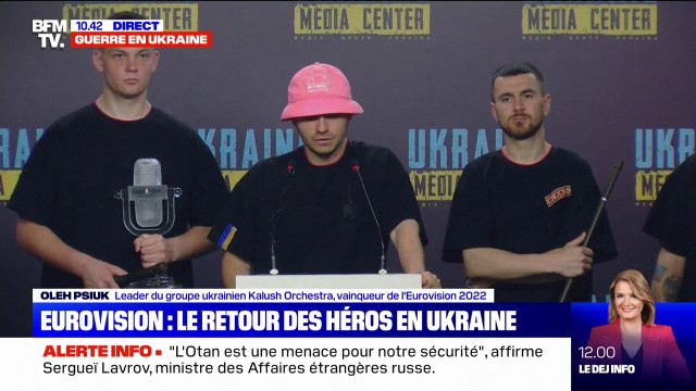 Nous avons l'espoir que l'Ukraine pourra accueillir l'Eurovision, dans une Ukraine reconstruite et heureuse , déclare le leader du groupe Kalush Orchestra