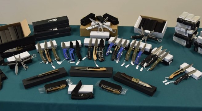 Pordenone - Sequestrati oltre 5mila coltelli cinesi spacciati per italiani (17.05.22)
