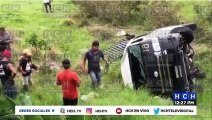 Al menos 14 lesionados en aparatoso accidente de “rapiloco” en la ca-4 a la altura de La Unión, Copán